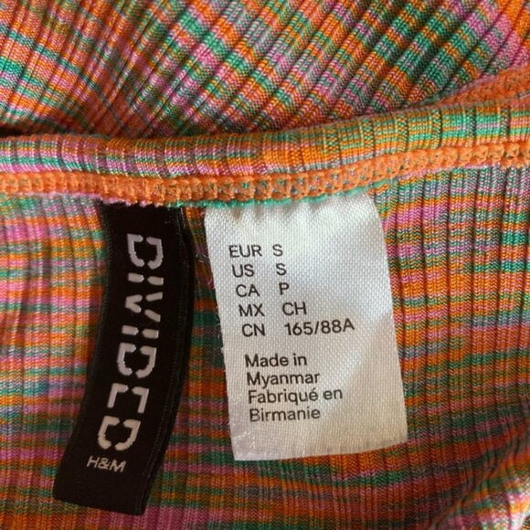 Women's HM Halter Top Size S Orange Pink - Picture 6 of 6